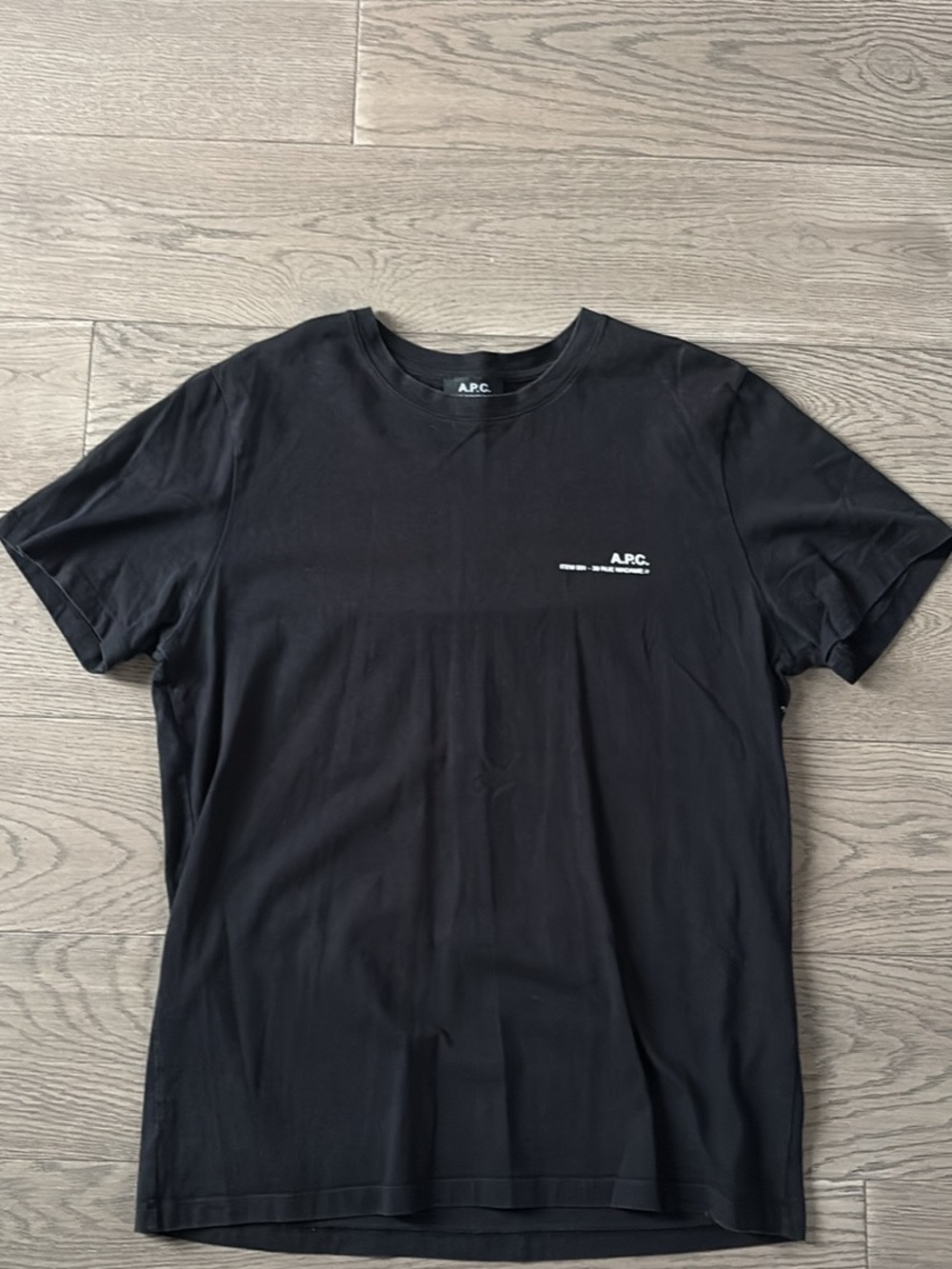 A.P.C. Black Short-Sleeve Logo Tee